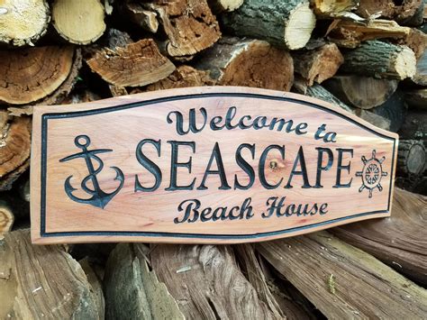 personalized signs for beach house